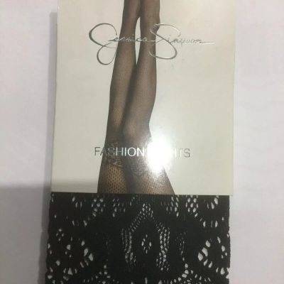 JESSICA SIMPSON Floral Design Net Tights Black  M/T  MSRP: $12.00 Each lot of 3